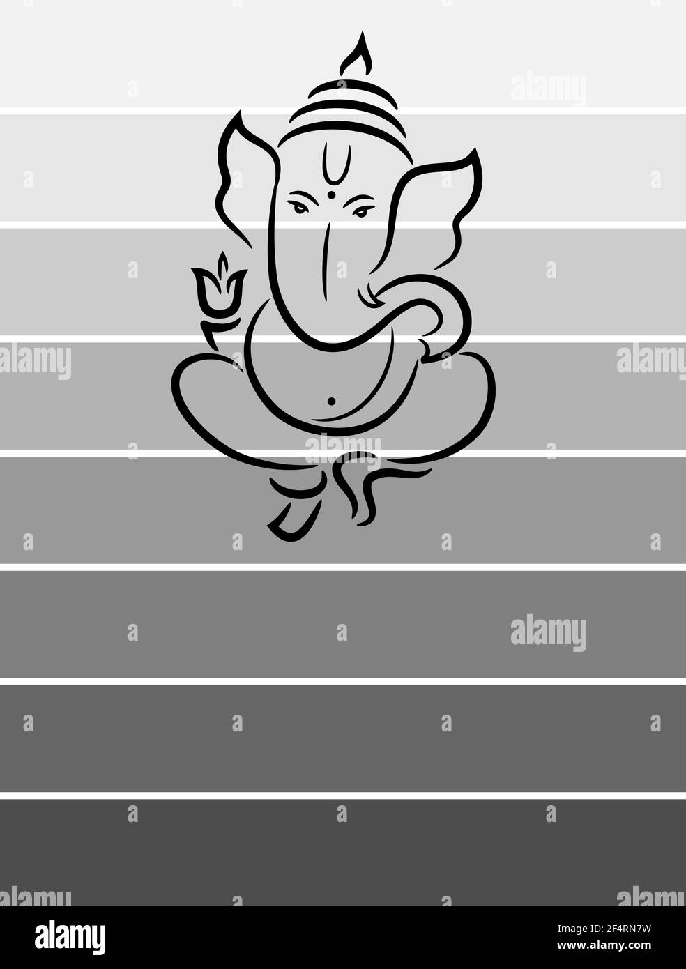 Ganesha The Lord Of Wisdom Vector Illustration Stock Vector