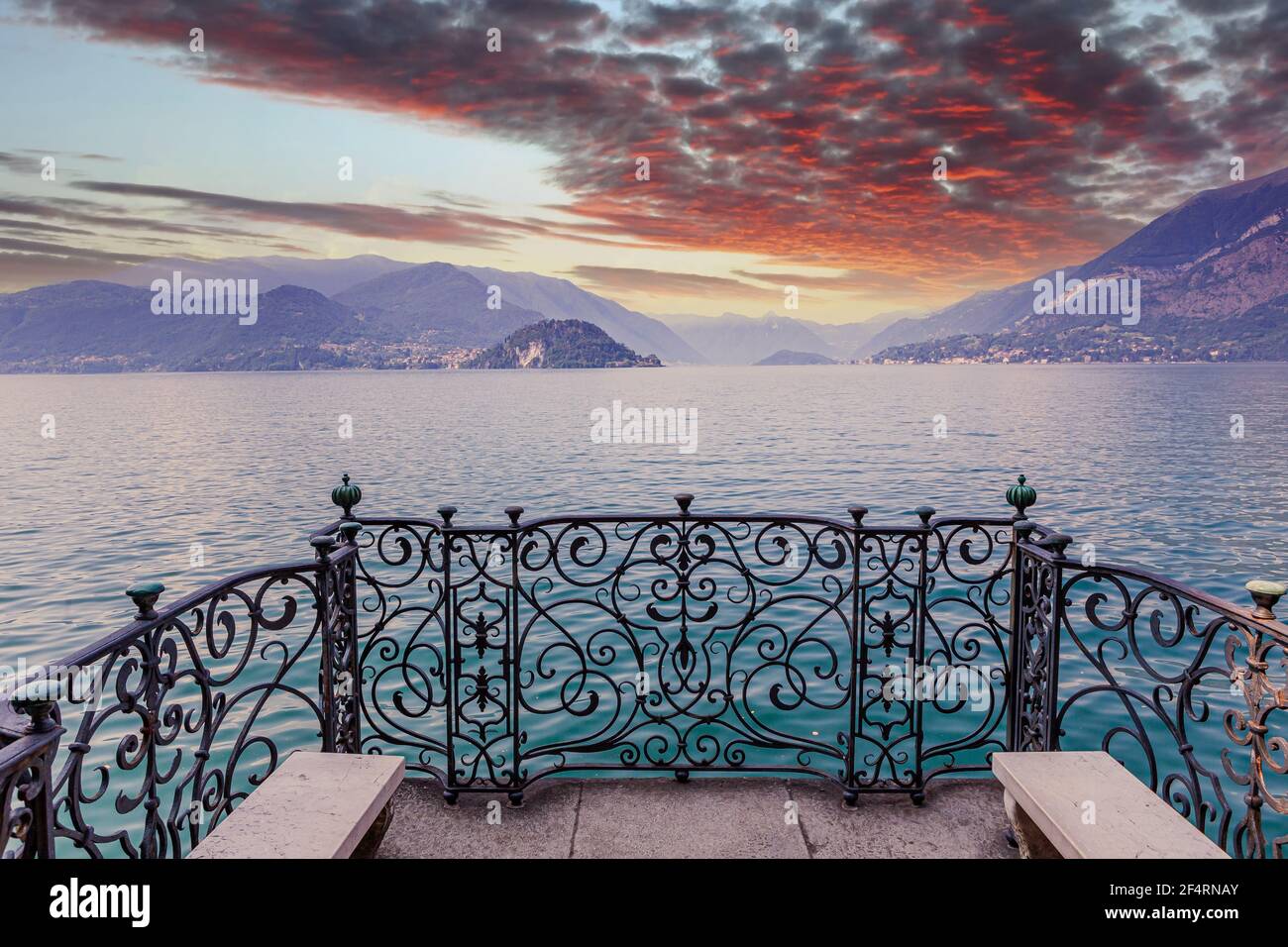 wiew of lake Como, near Bellagio, piedmonte, italy Stock Photo