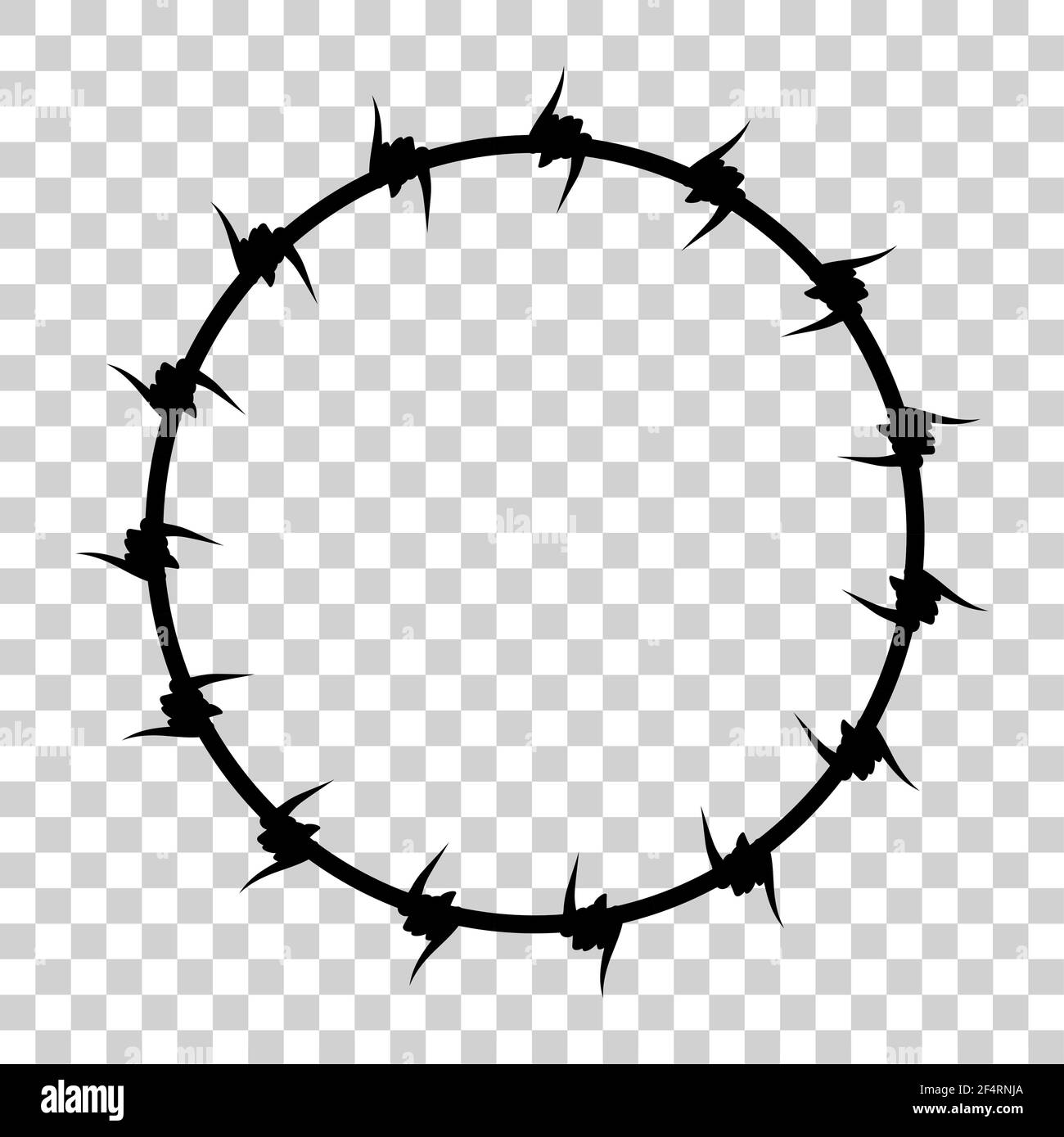 Vector Frame Silhouette Barbed Wire, Circle Shape, at transparent effect  background Stock Vector Image & Art - Alamy