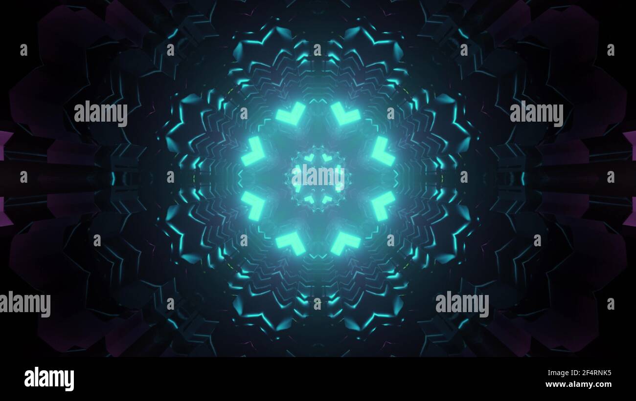 Endless kaleidoscope tunnel 3d illustration Stock Photo - Alamy