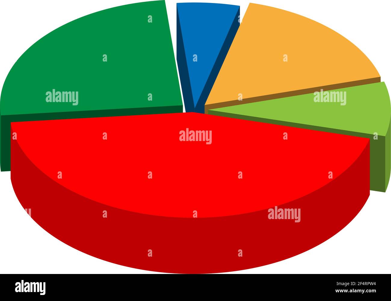 Pie Chart 3D Icon Vector Illustration Stock Vector
