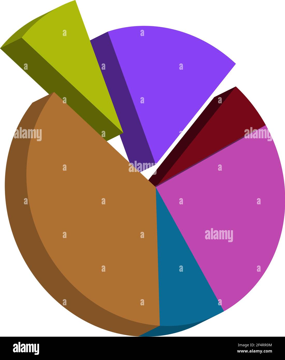 Pie Chart Icon Vector Illustration Stock Vector