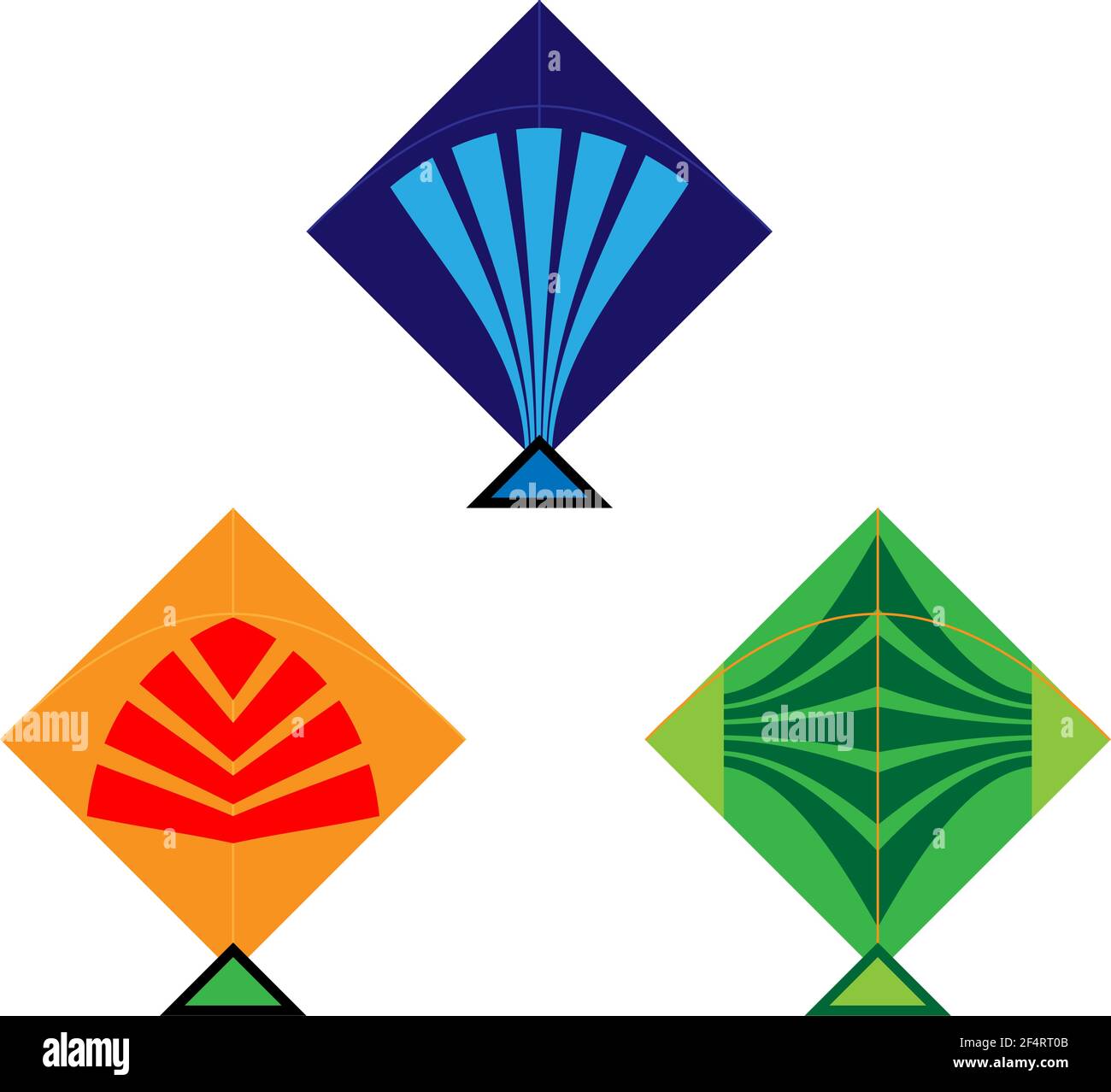 Kite Design Collection Vector Art Illustration Stock Vector Image & Art