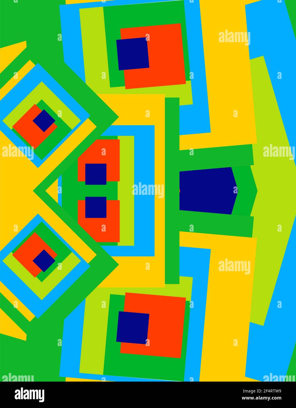 Modern Abstract Painting Wall Art Vector Illustration Stock Vector