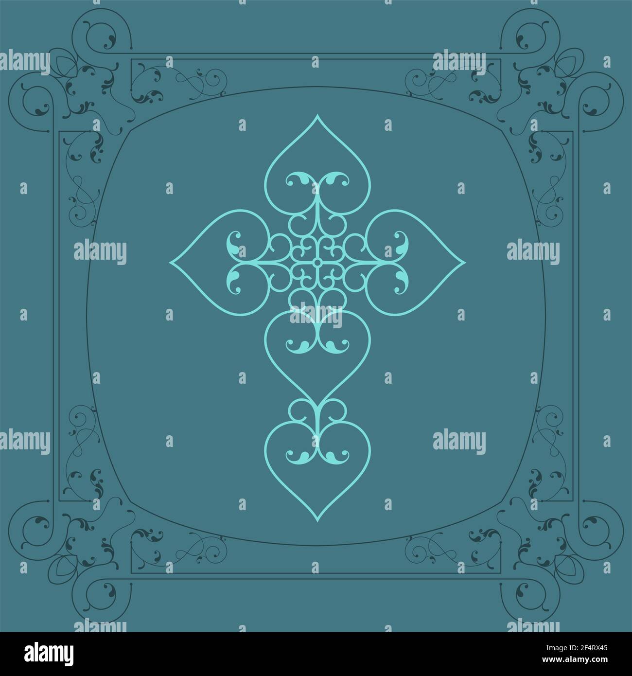 Christian Cross Design Vector Art Illustration Stock Vector Image & Art ...