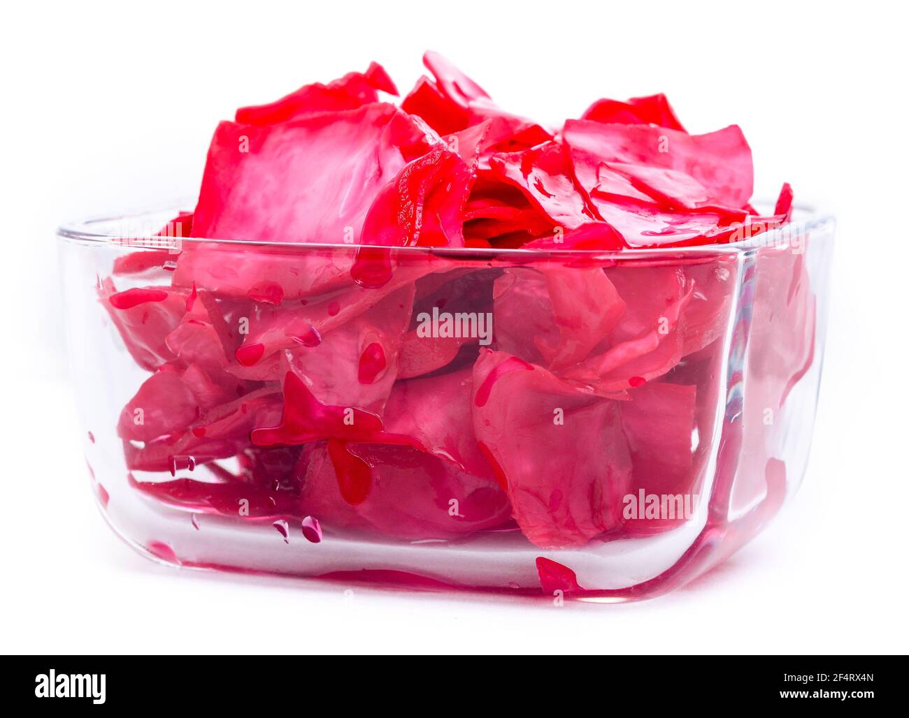 Red sauerkraut with beets in a bowl Stock Photo