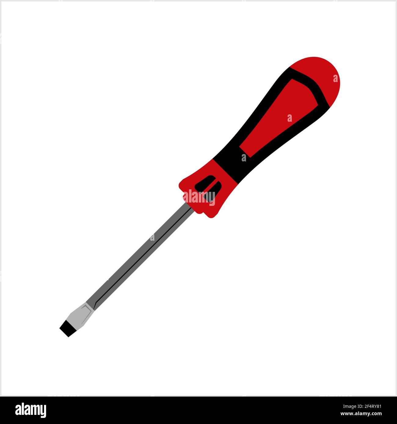 Screw Driver Icon, Screwdriver Icon Vector Art Illustration Stock