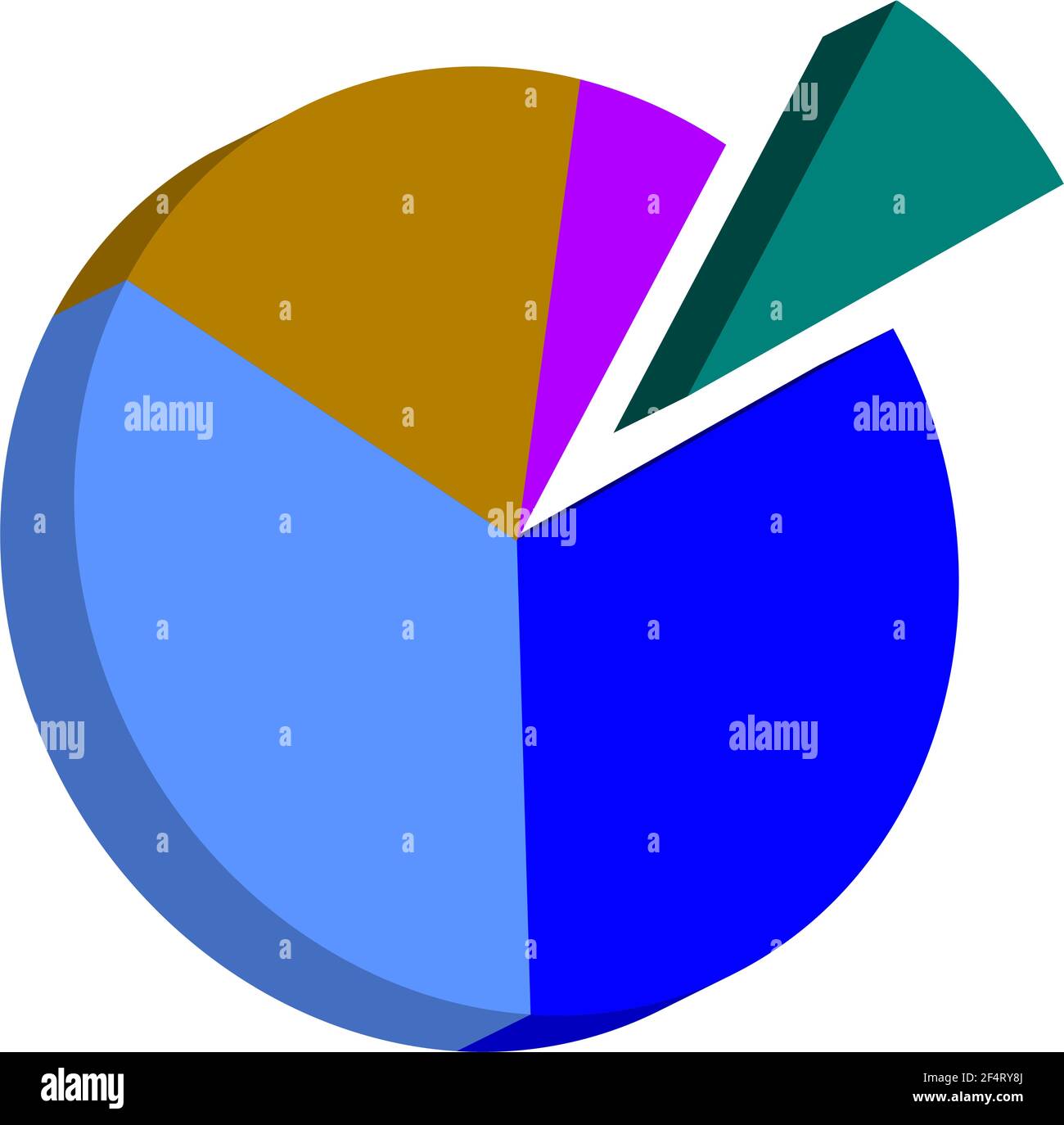 Pie Chart Icon Vector Illustration Stock Vector