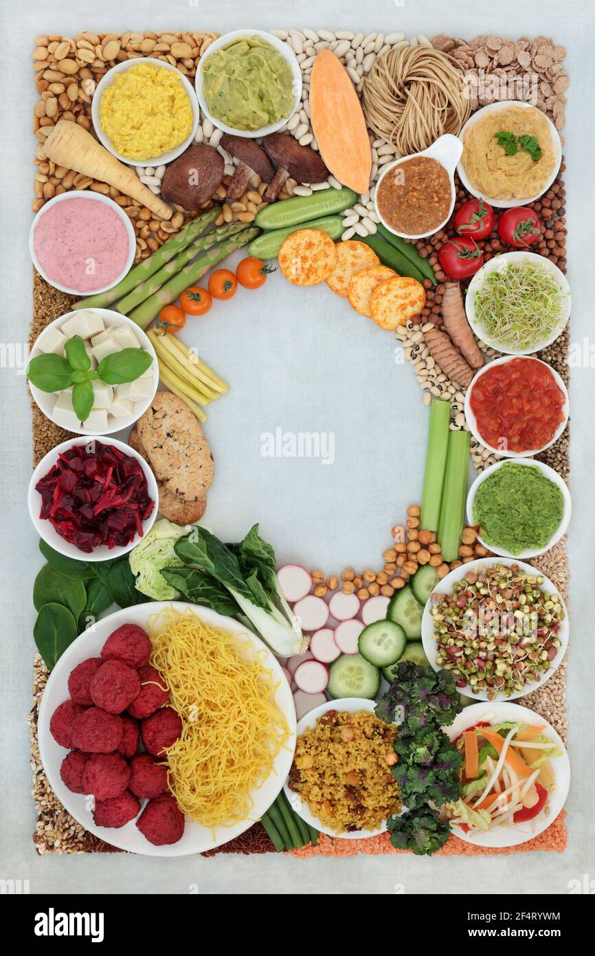 Vegan & vegetarian food for a healthy lifestyle with foods high in