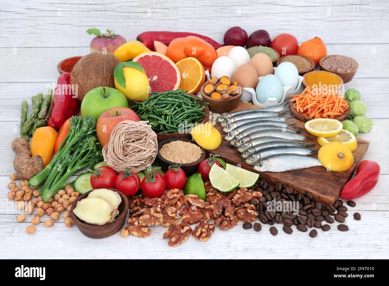 Worlds healthiest food selection high in protein, omega 3, vitamins