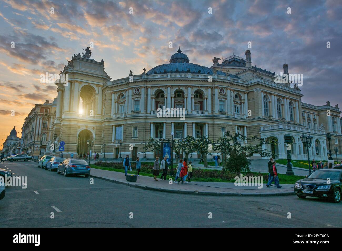 ODESSA, UKRAINE - APR 28, 2019: Odessa Opera and Ballet Theater Stock Photo