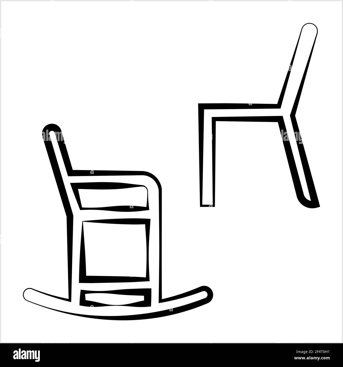 Chair Icon Design Set Vector Art Illustration Stock Vector