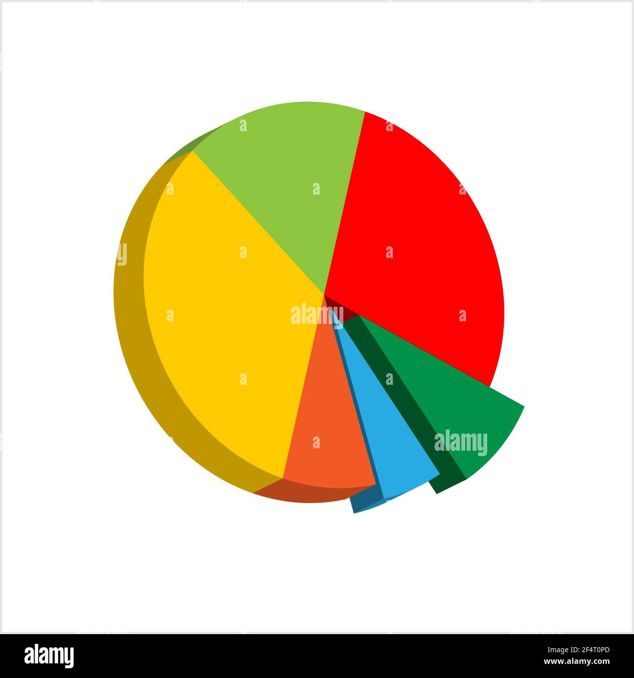 Pie Chart 3d Icon Design Vector Art Illustration Stock Vector
