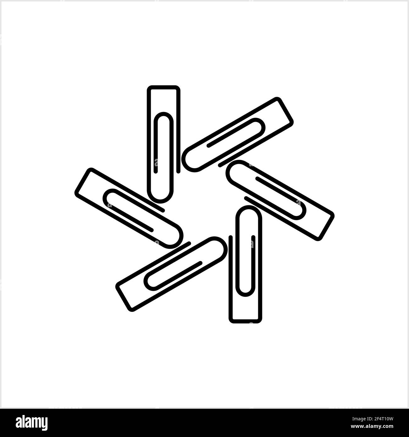 Paper Clip Design Vector Art Illustration Stock Vector Image & Art Alamy