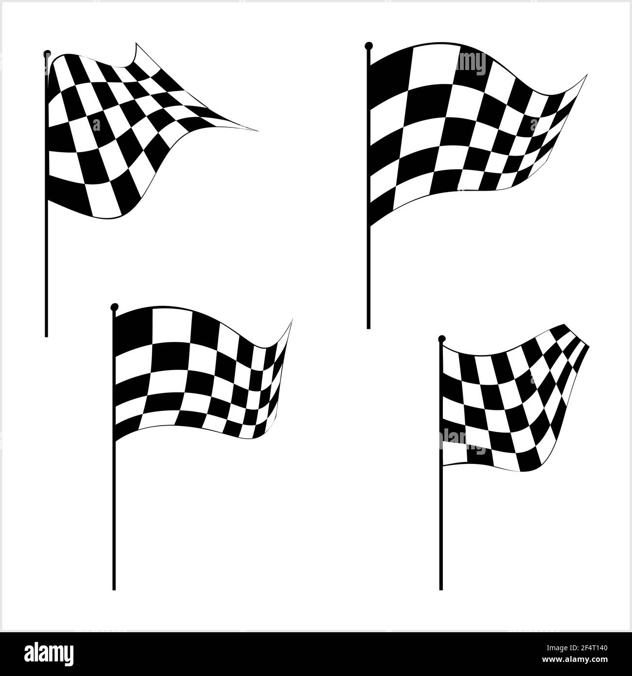 Race Flag Various Designs, Vinyl Ready Vector Art Illustration Stock Vector