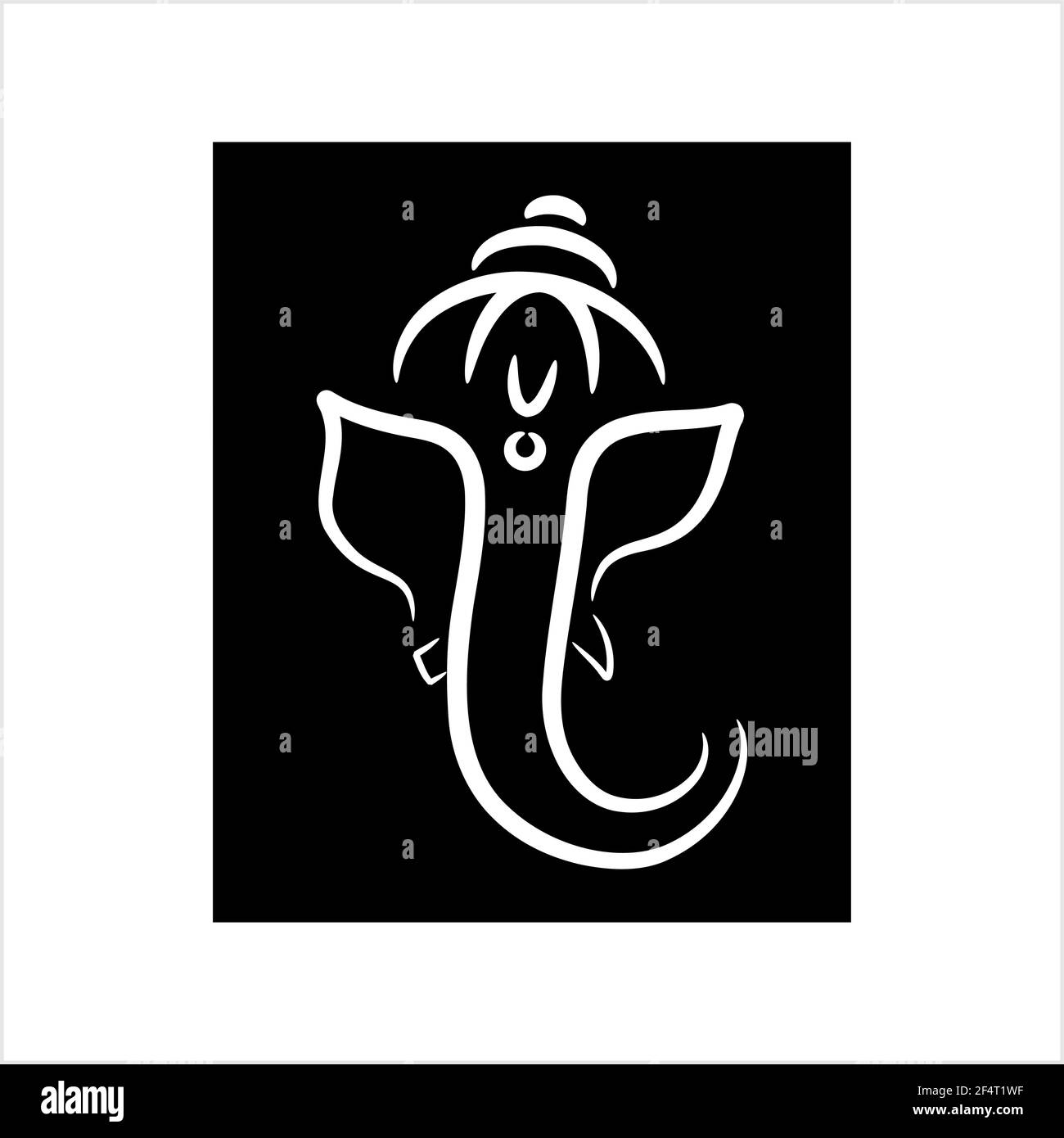 Ganesha The Lord Of Wisdom Design Vector Art Illustration Stock Vector