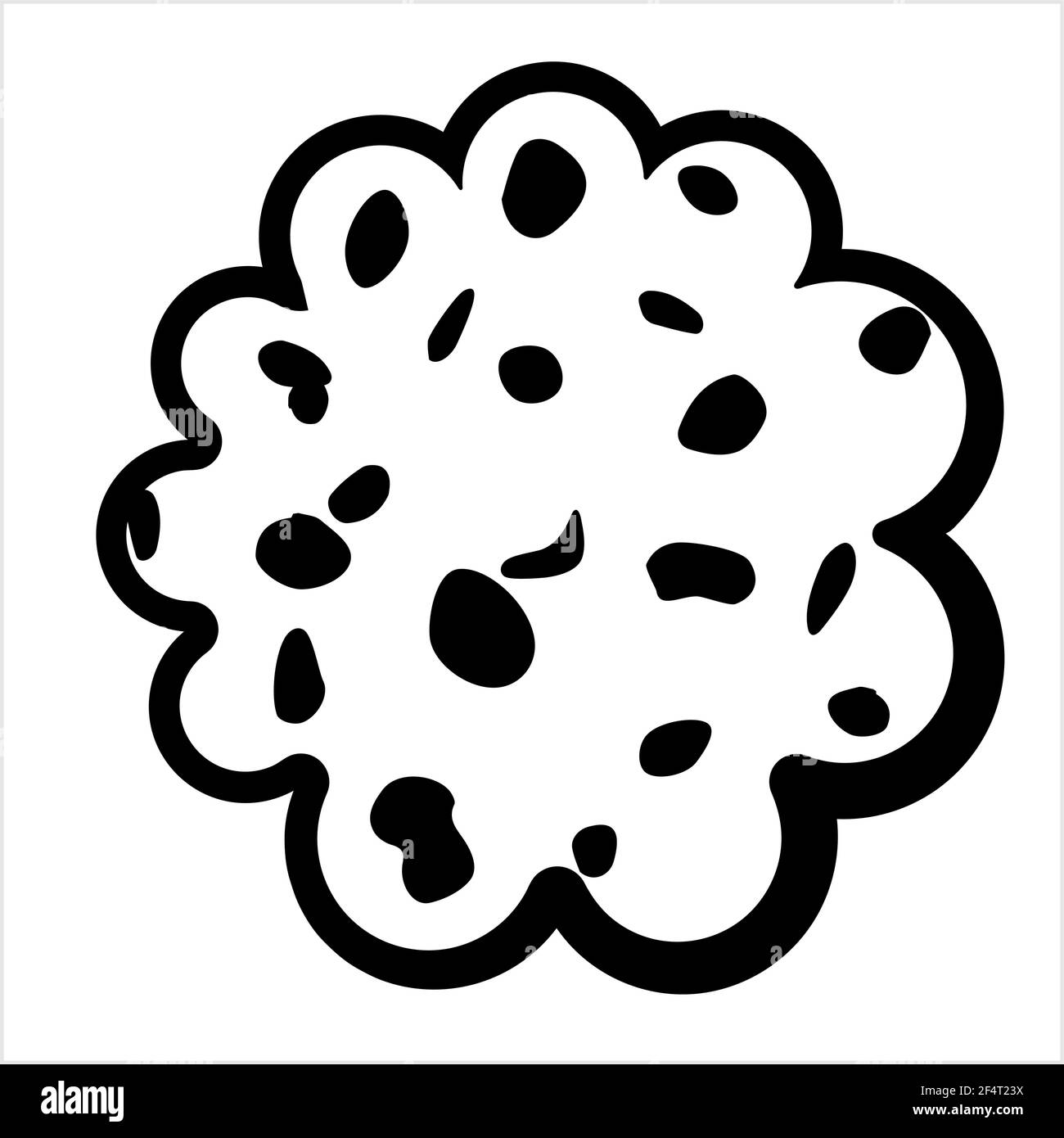 Cookie Icon, Biscuit Icon Vector Art Illustration Stock Vector