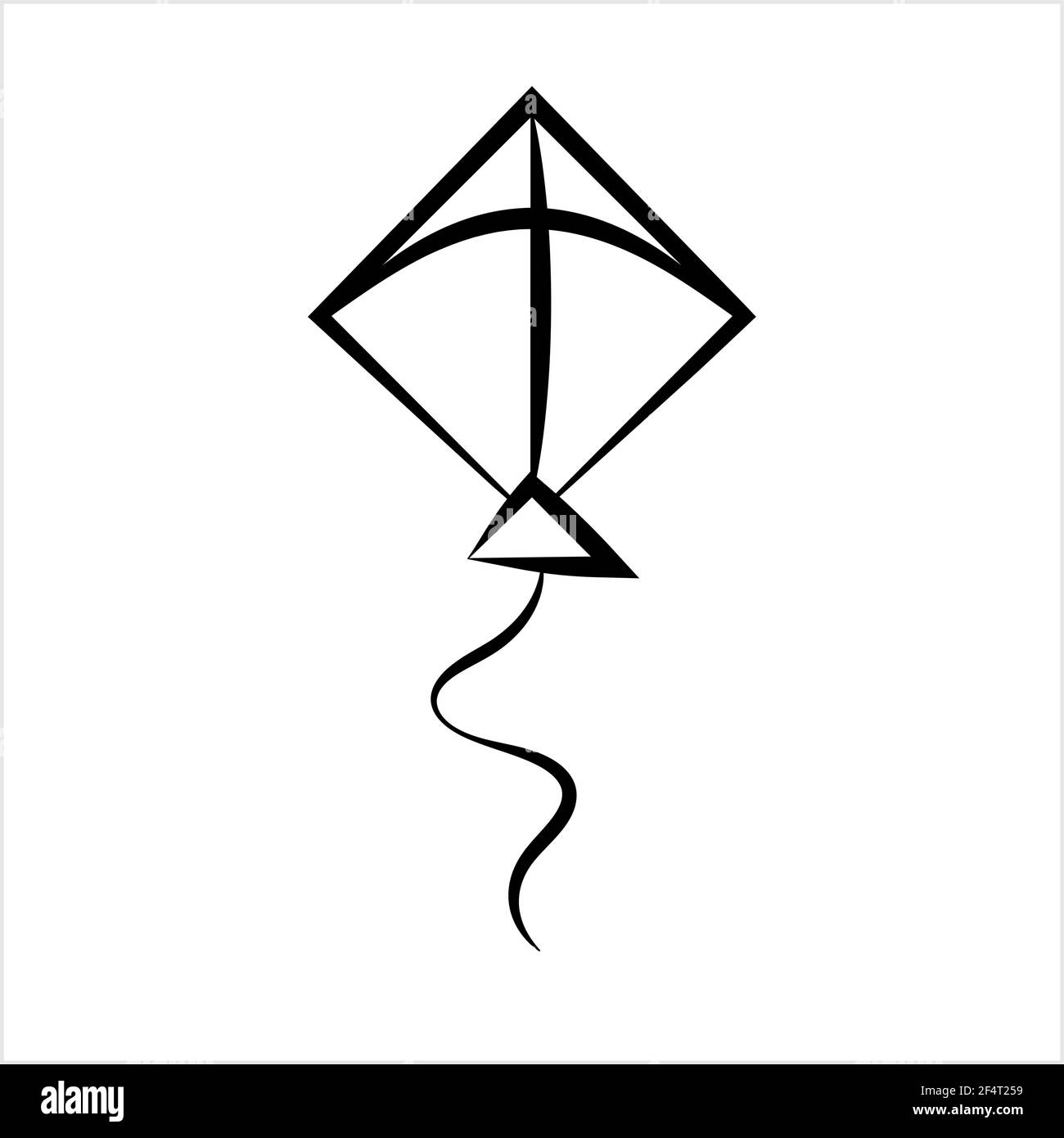 Kite Icon, Flying Kite Icon Vector Art Illustration Stock Vector Image ...