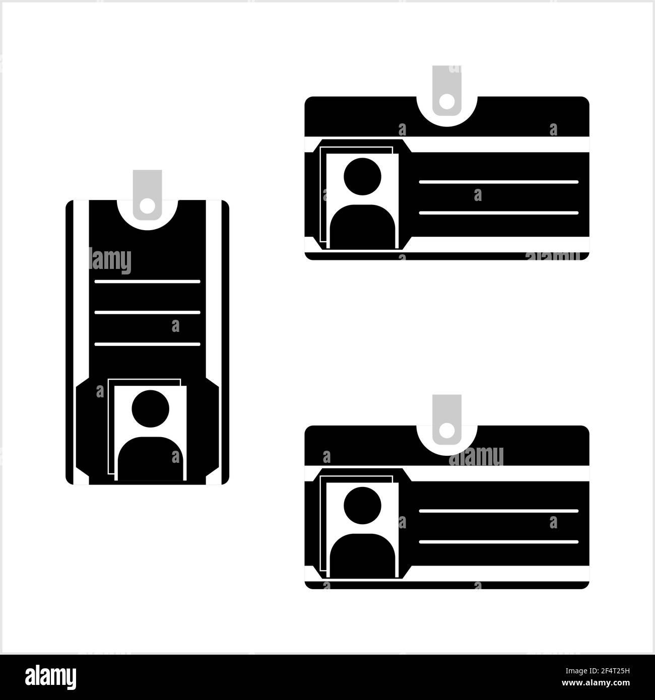 Photo Id Card Identity Card Design Vector Art Illustration Stock