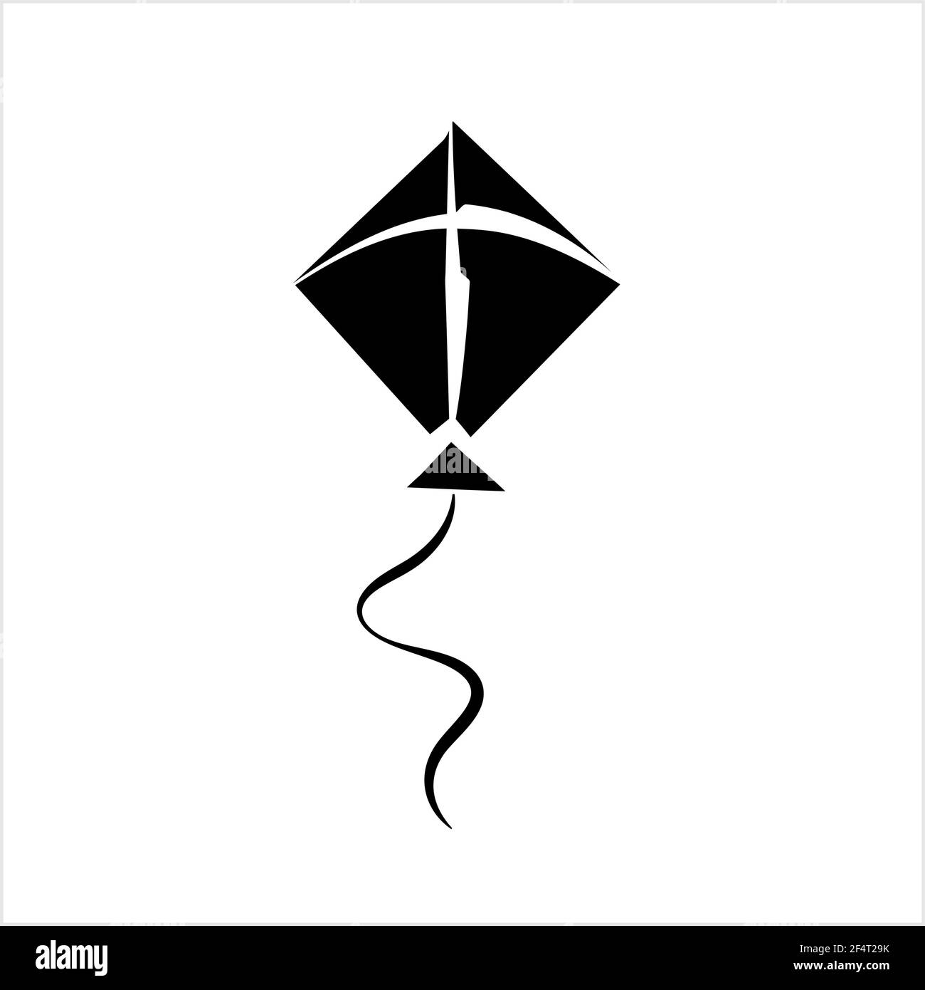 Kite Icon, Flying Kite Icon Vector Art Illustration Stock Vector Image