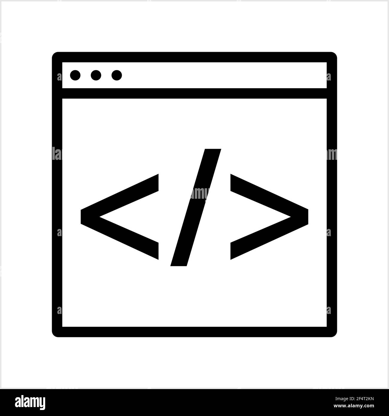 Code Icon, Coding Icon, Software Development Update Tool Vector Art Illustration Stock Vector