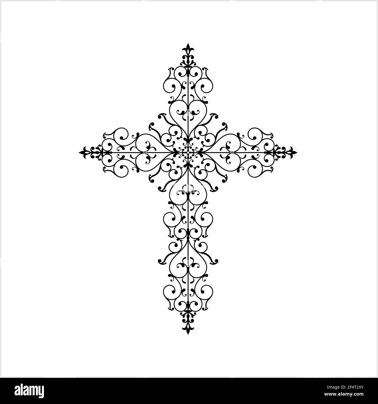 Christian Cross Design Vector Art Illustration Stock Vector Image & Art