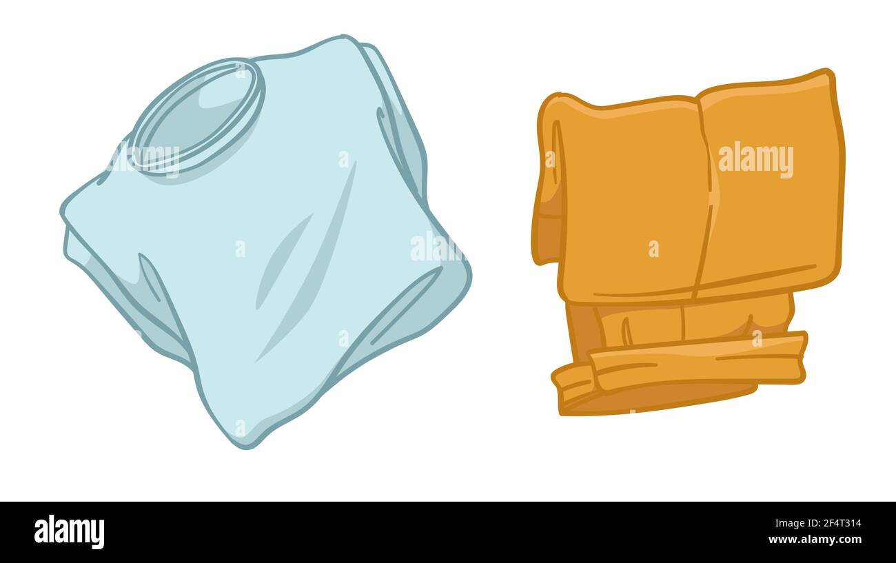 Clean clothes packed for trip or vacations vector Stock Vector