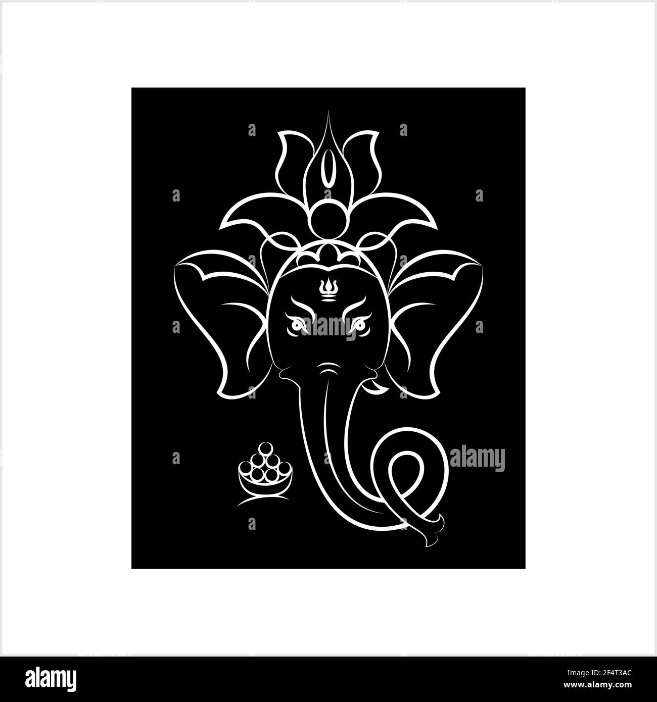 Ganesha The Lord Of Wisdom Design Vector Art Illustration Stock Vector