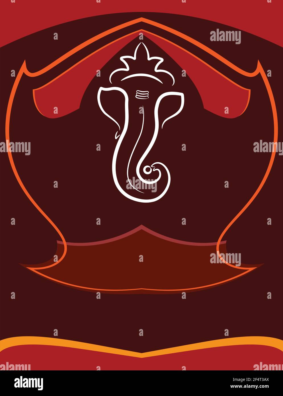 Ganesha The Lord Of Wisdom Design Vector Art Illustration Stock Vector ...