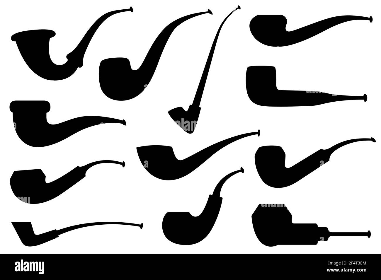 Set of different smoking pipes isolated on white Stock Photo Alamy