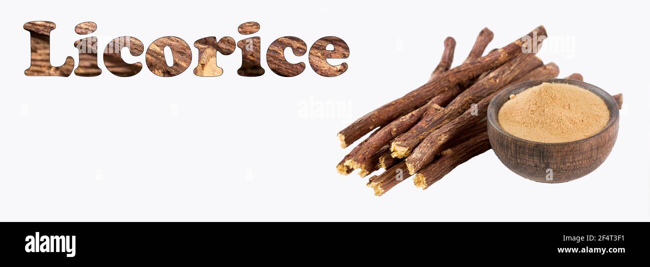 Glycyrrhiza glabra Licorice root has medicinal properties for the