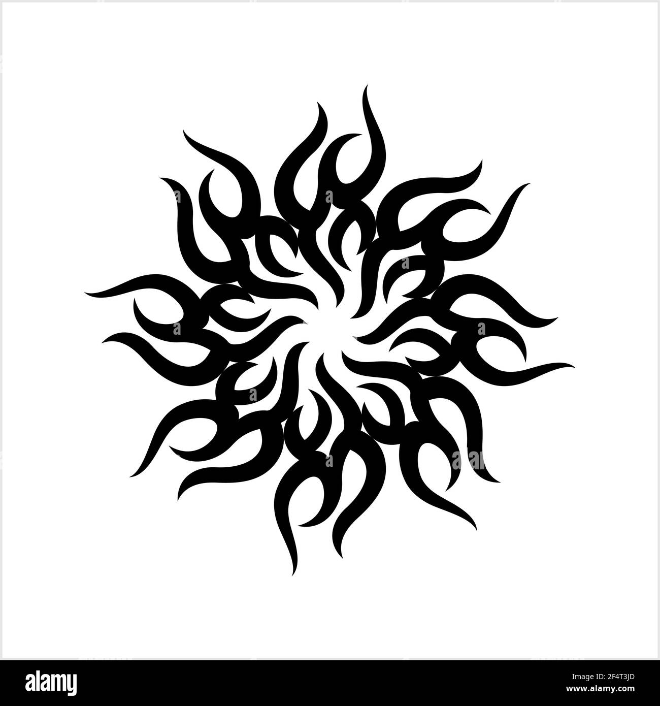 Tribal Fire Flame Tattoo Design Vector Art Illustration Stock Vector Image & Art - Alamy