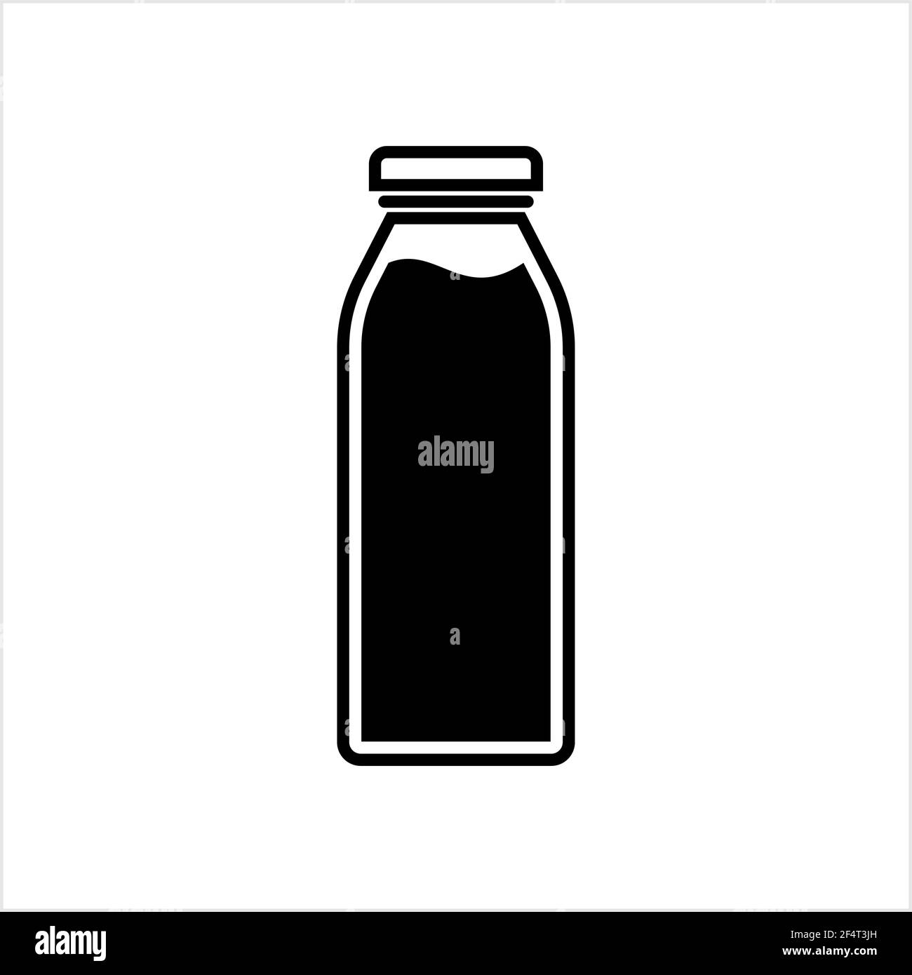 Milk Bottle Icon Vector Art Illustration Stock Vector Image & Art - Alamy