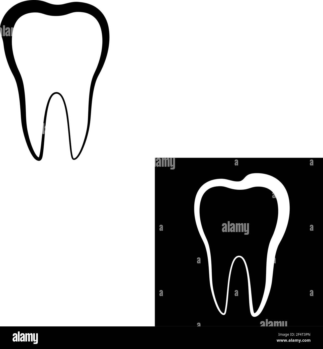 Tooth Icon Design Vector Art Illustration Stock Vector