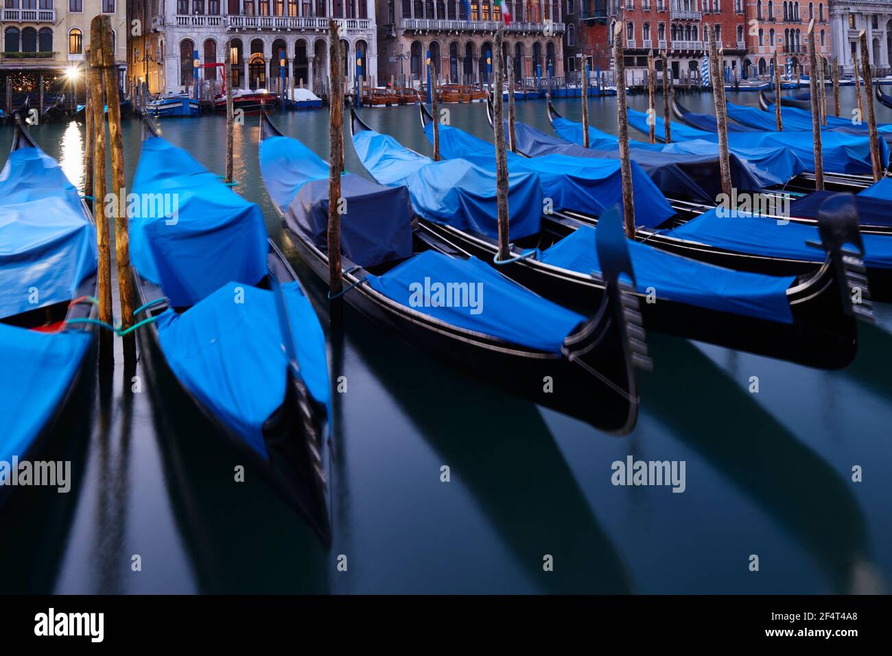 geography / travel, Italy, Venice, gondola at waterside of the Canal