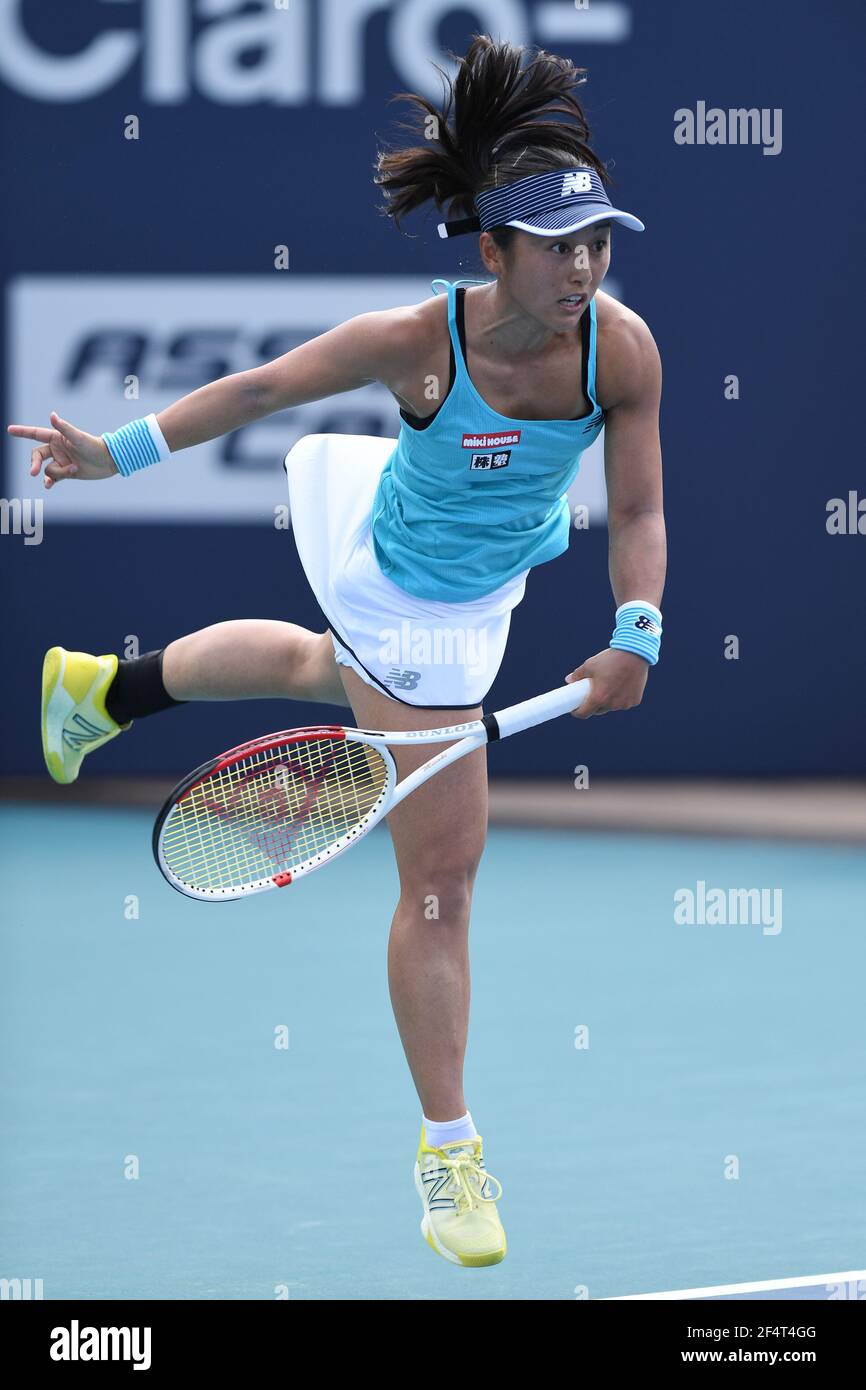 Miami Gardens, FL, USA. 22nd Mar, 2021. Misaki Doi Vs Hailey Baptiste at the 2021Miami Open at Hard Rock Stadium on March 22, 2021 in Miami Gardens, Florida. Credit: Mpi04/Media Punch/Alamy Live News Stock Photo