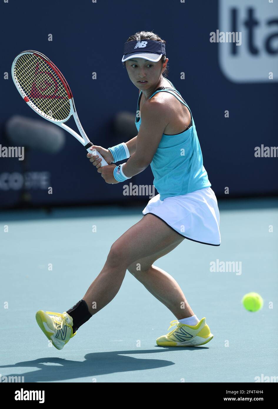 Miami Gardens, FL, USA. 22nd Mar, 2021. Misaki Doi Vs Hailey Baptiste at the 2021Miami Open at Hard Rock Stadium on March 22, 2021 in Miami Gardens, Florida. Credit: Mpi04/Media Punch/Alamy Live News Stock Photo