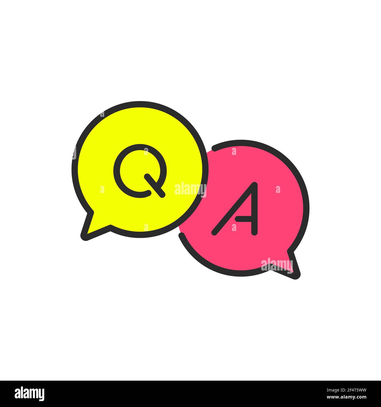 Questions answers icon vector Cut Out Stock Images & Pictures - Alamy