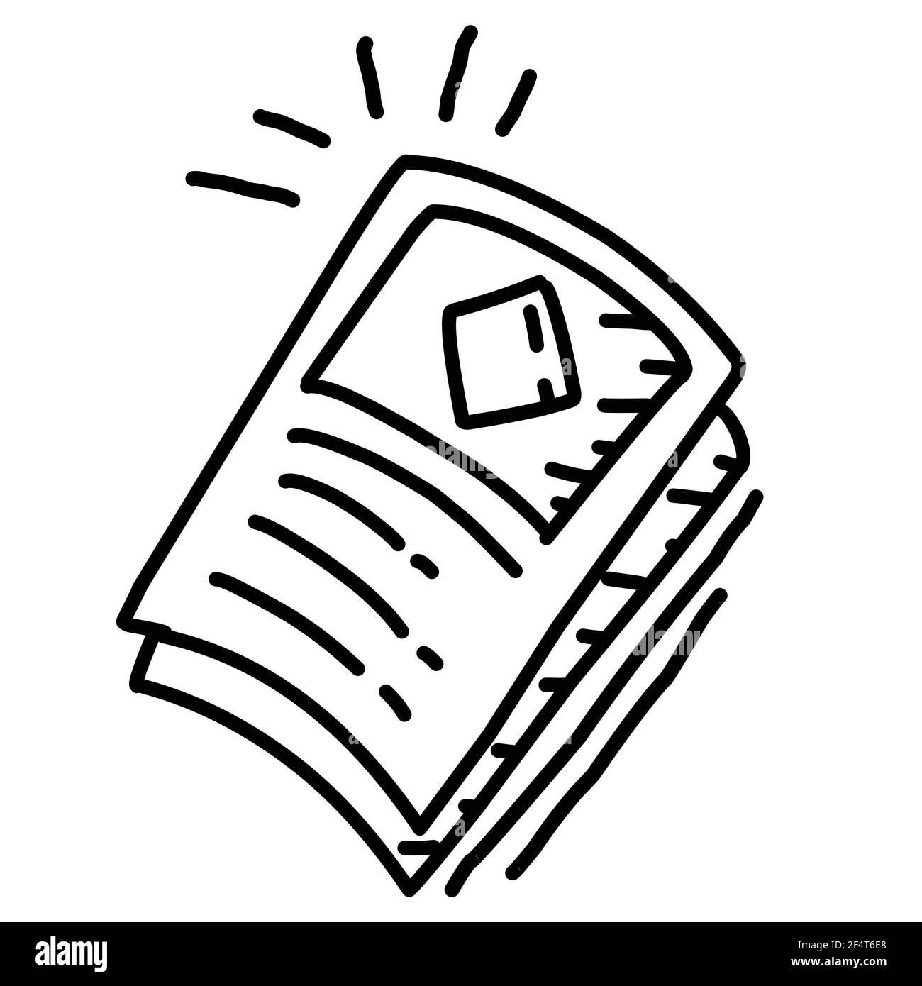 Business data hand drawn icon design, outline black, doodle icon, vector icon. Stock Vector