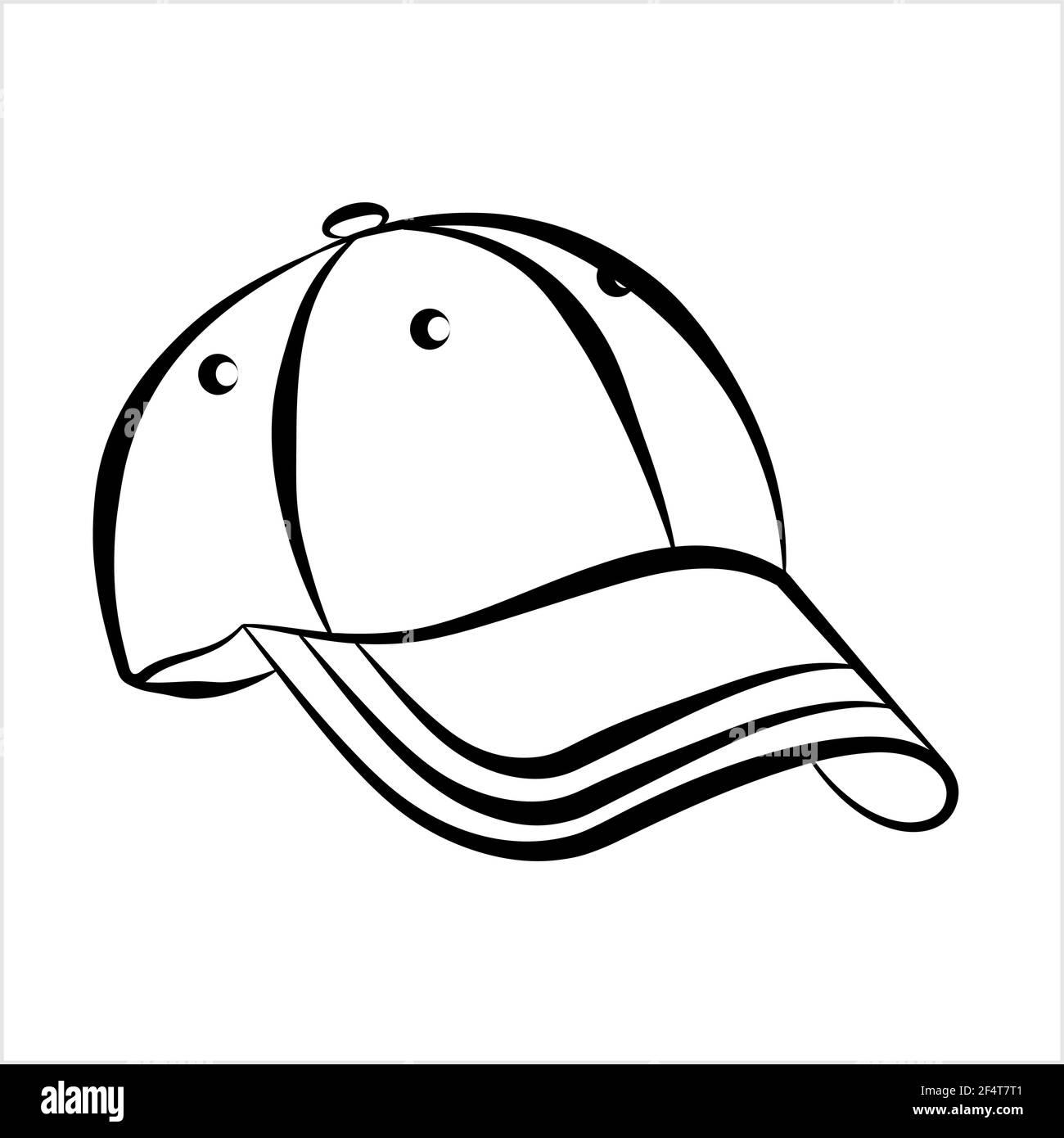 Baseball Cap Icon Design Vector Art Illustration Stock Vector