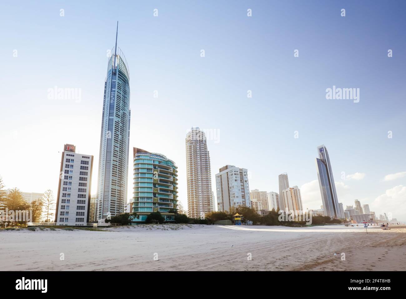 Broadbeach Gold Coast at Sunset in Australia Stock Photo Alamy