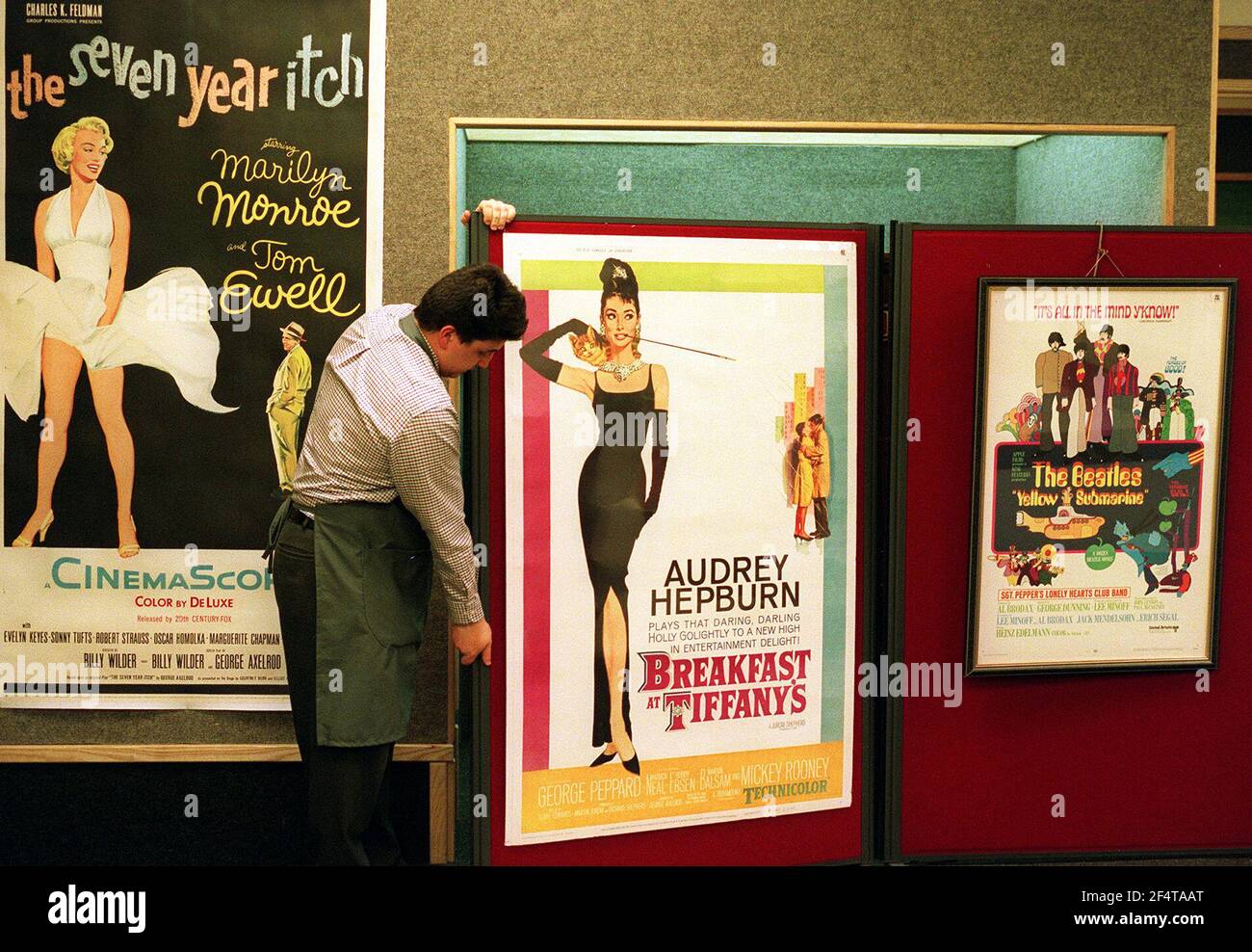 Vintage Film Poster Action Christies South Kensington March 2001 Stock Photo