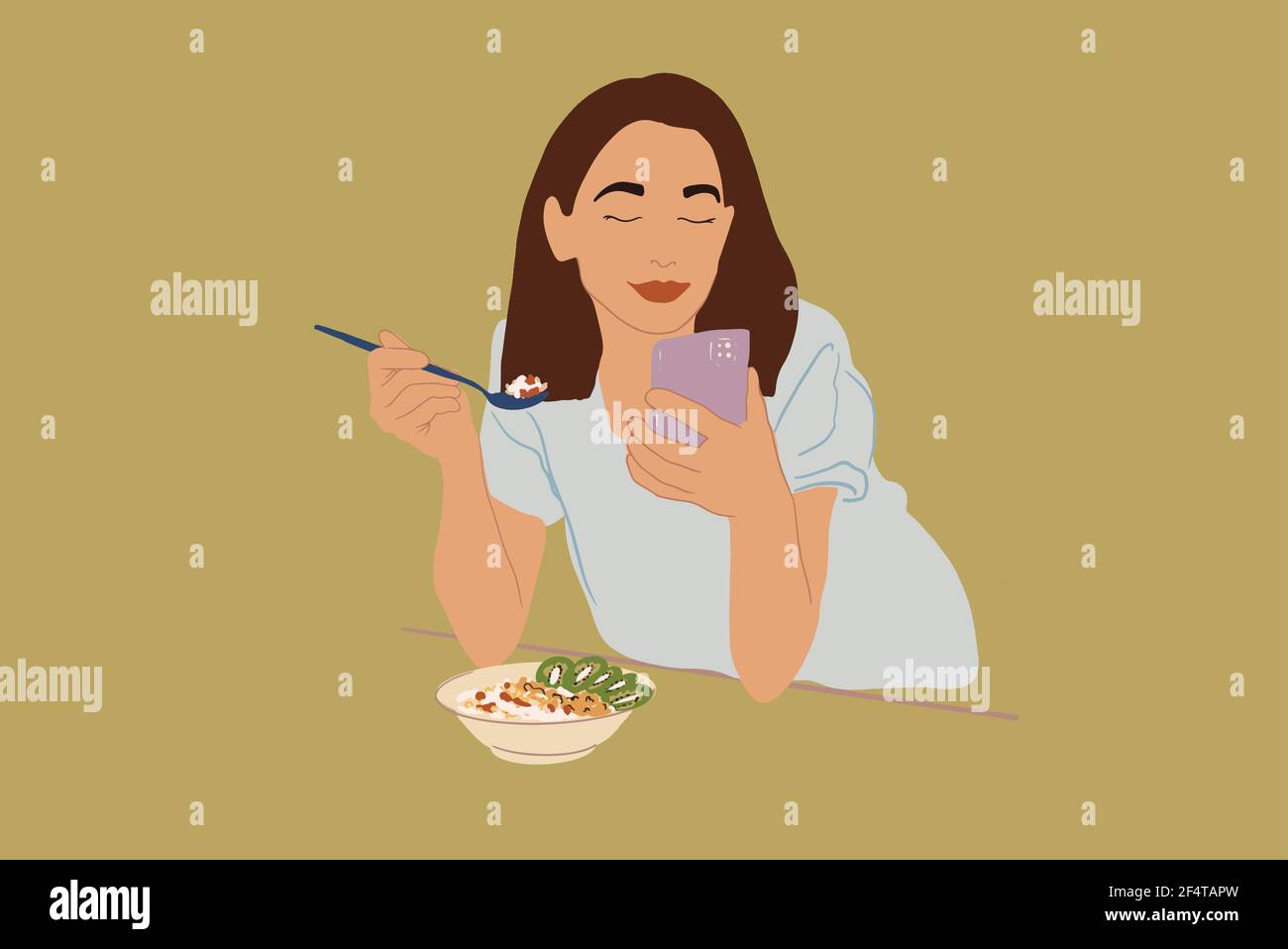 Granola woman Stock Vector Images Alamy