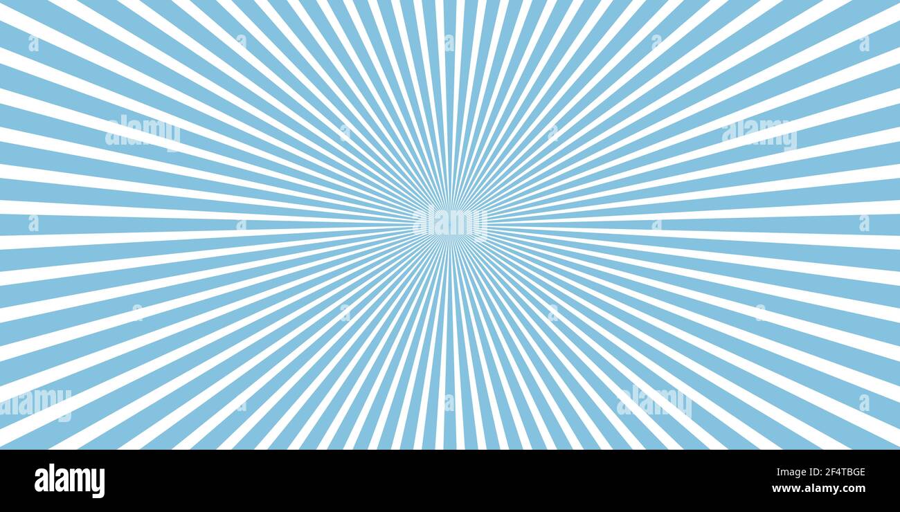 Solar explosion background vector blue retro burst abstract background. Vector illustration Stock Vector
