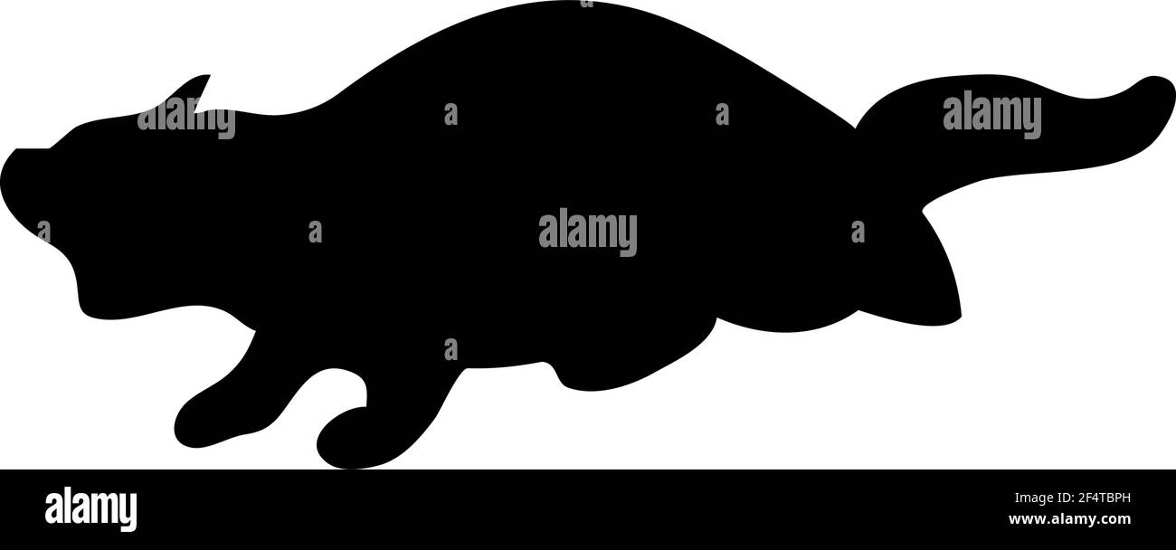 Steppe ferret silhouette. Smooth and clean lines. High detailed Steppe ferret silhouette. Vector Illustration. Stock Vector