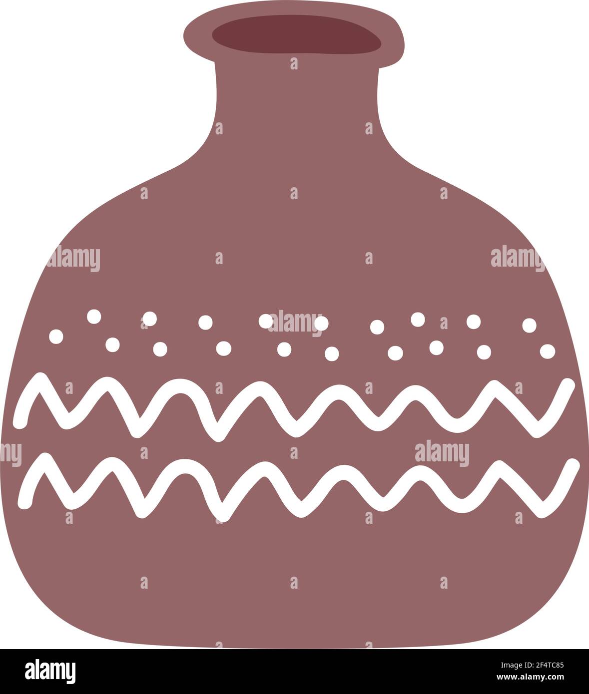 abstract art ceramic bottle icon Stock Vector