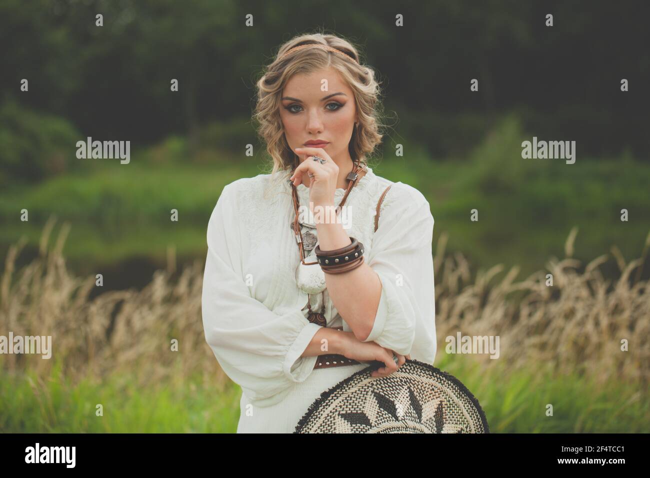Stylish young woman portrait outdoor Stock Photo - Alamy