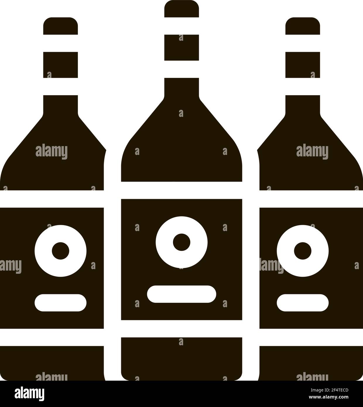 Drink Bottles Icon Vector Glyph Illustration Stock Vector