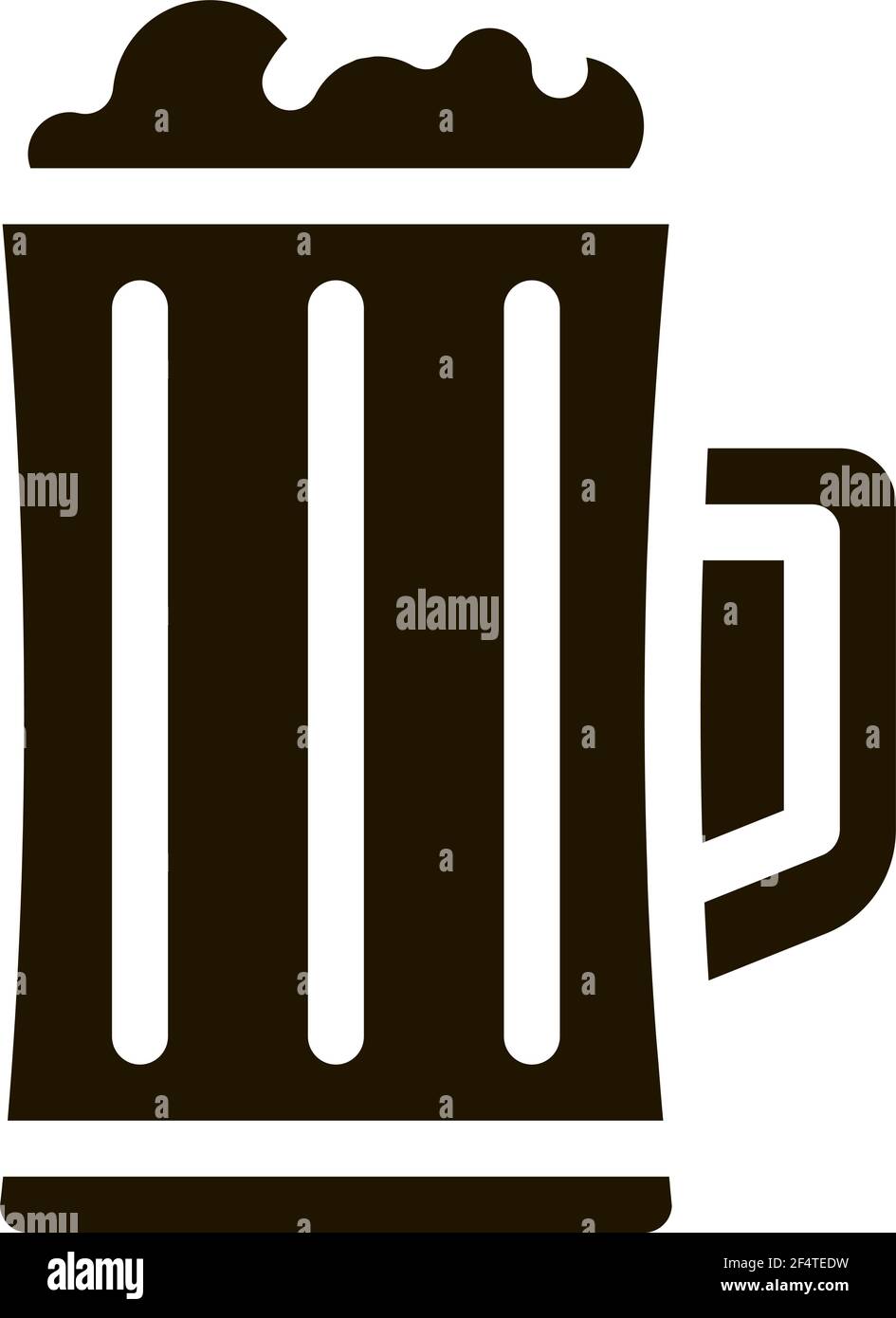 Foamy Beer Cup Icon Vector Glyph Illustration Stock Vector Image & Art ...