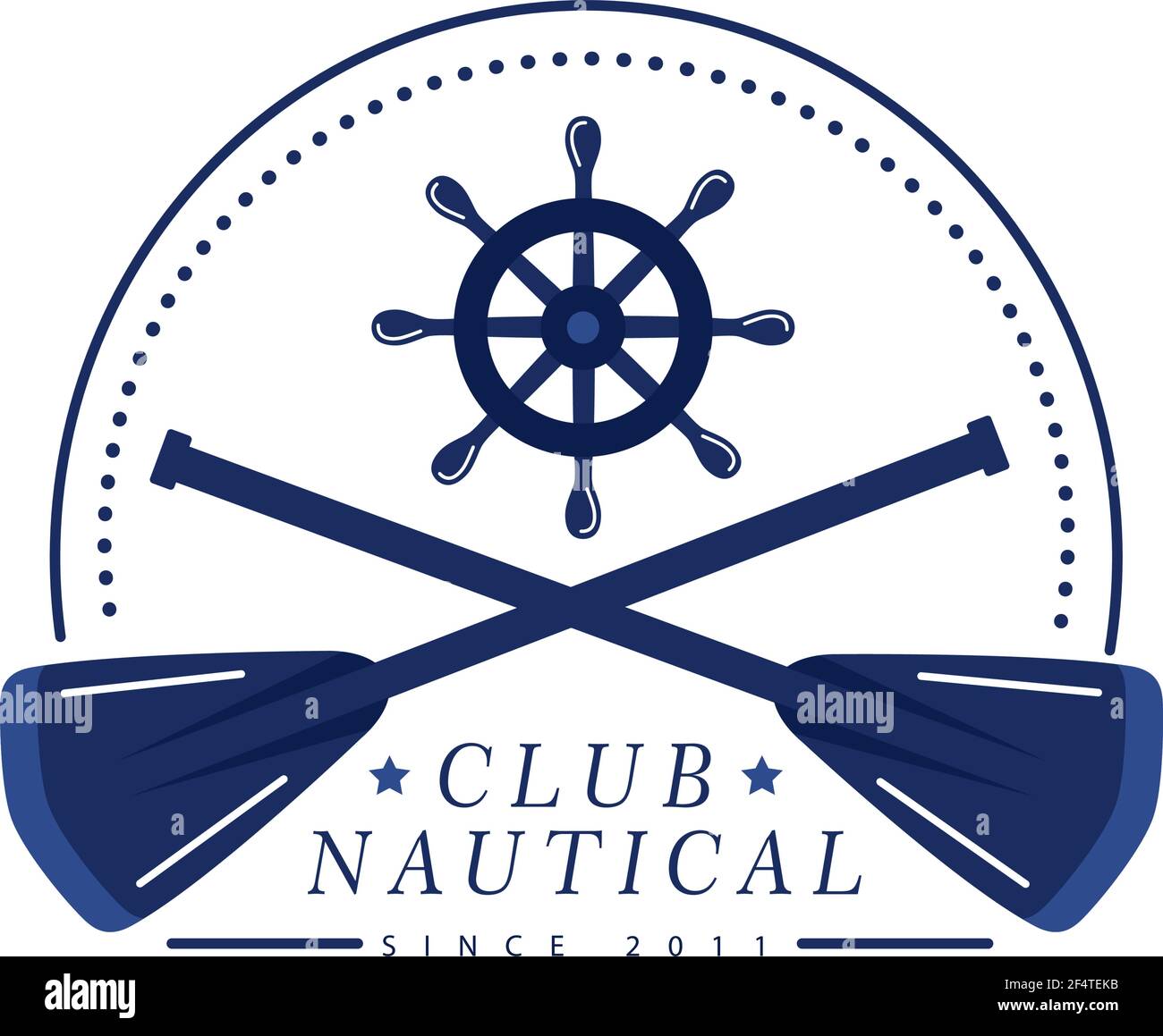 rudder nautical seal blue icon Stock Vector